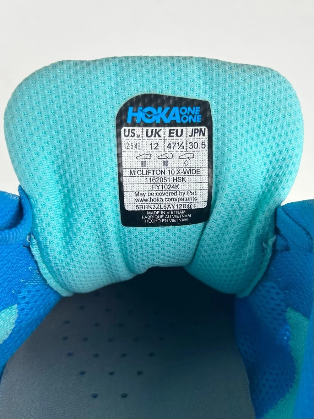 Hoka Clifton 10 Wide Skyward Blue Lightweight Running Shoe Sneaker 12.5 EEEE